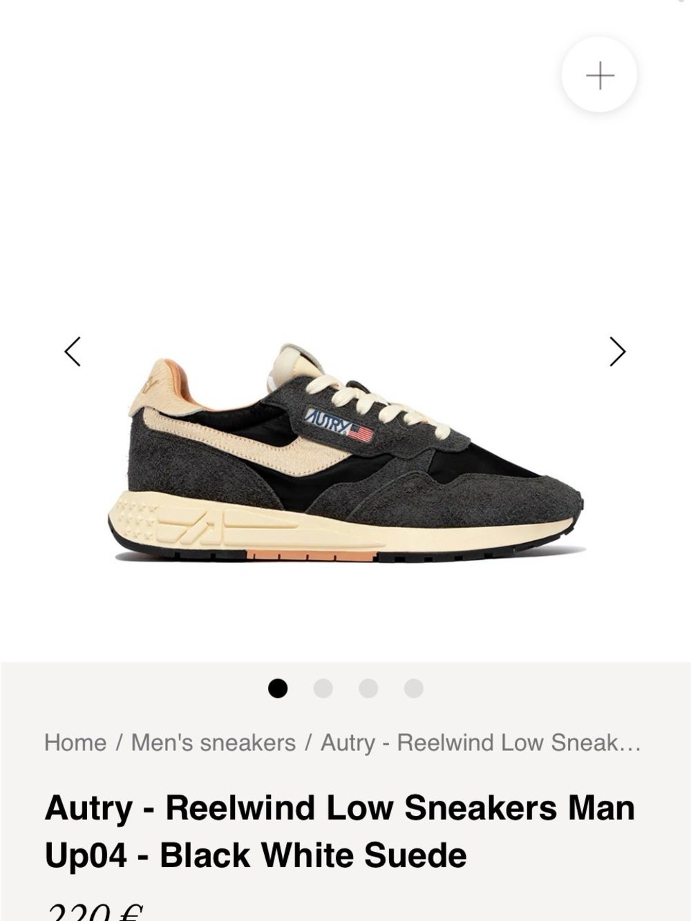Autry Reelwind Low Sneakers in Black and Cream - Women's